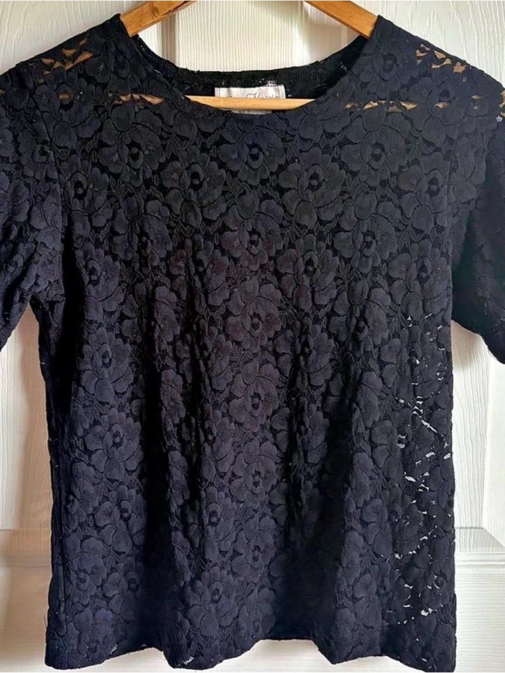 Vintage Anna Kriste Black Lace Top